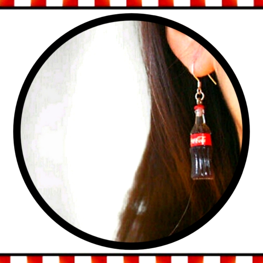 Women's Coca Cola Bottle 925 Silver Earrings